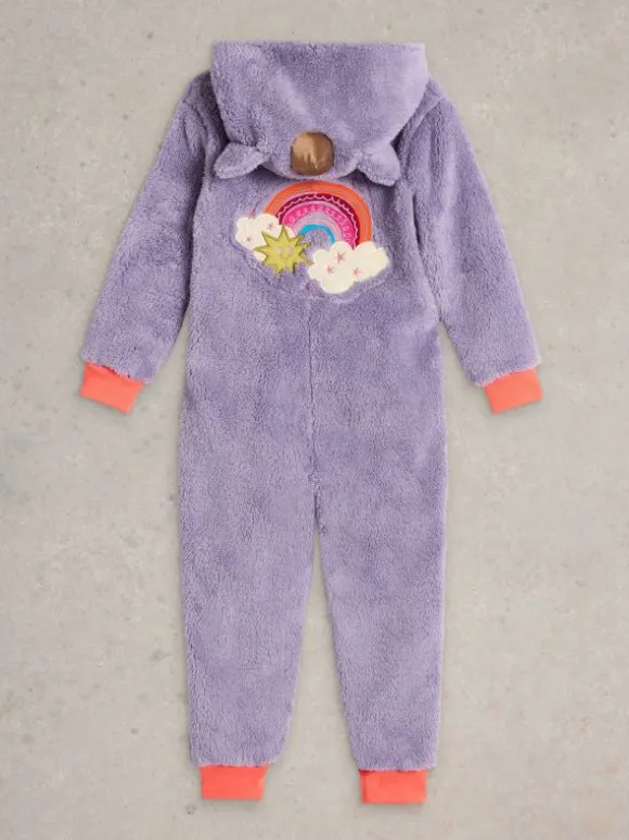 Girls Unicorn Rainbow Onesie in PURPLE MULTI