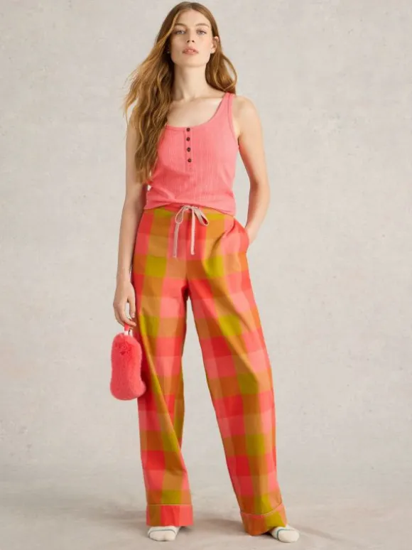 Hailey Henley Jersey Vest in BRIGHT PINK