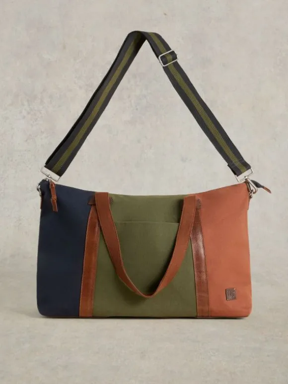 Harry Canvas Holdall Bag in GREEN MULTI