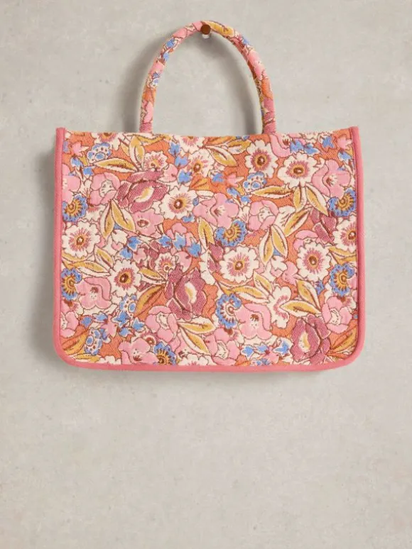 Jasmine Jacquard Tote in PINK MULTI