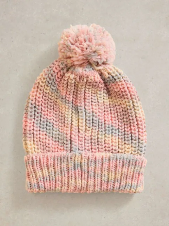 Kids Spacedye Hat in PINK MULTI