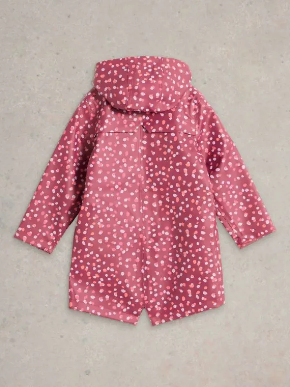 Kids Spot Printed Raincoat in PURPLE MULTI