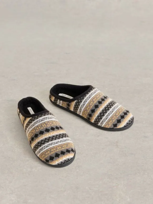 Knit Mule Slipper in GREY MULTI