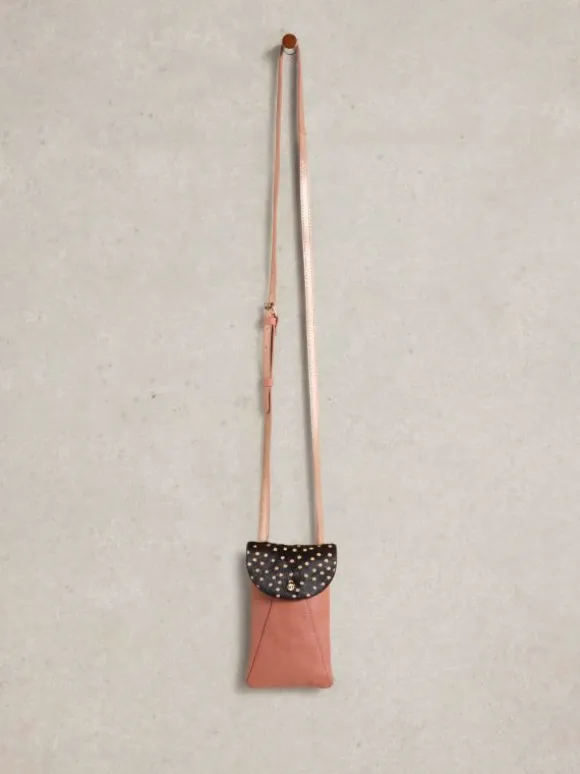 Leather Coco Phone Bag in PINK MULTI