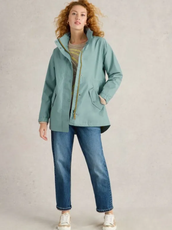 Lexi Waterproof Coat in DUSTY BLUE