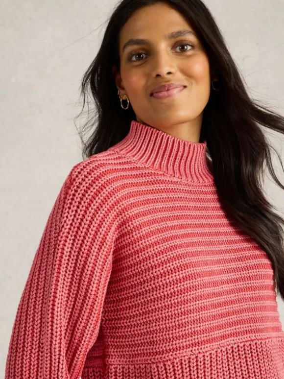 MARLEY MIX COTTON JUMPER in MID PINK