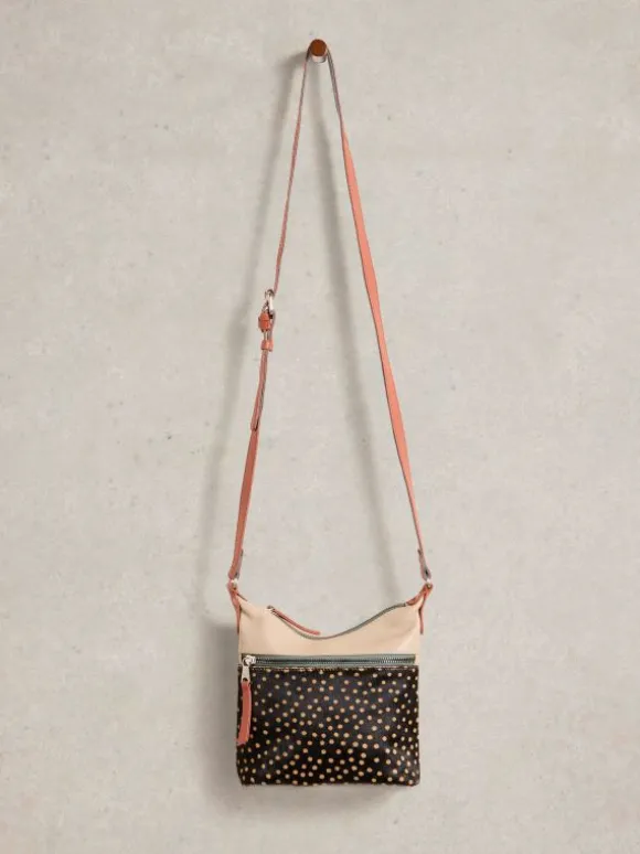 Mini Farrah Leather Crossbody in BLACK MULTI