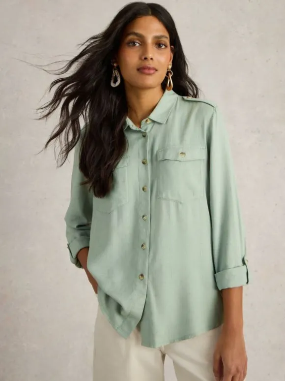 Misha Utility Shirt in LIGHT GREEN