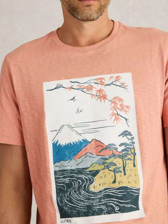 Mountain Graphic Tee in PINK PRINT