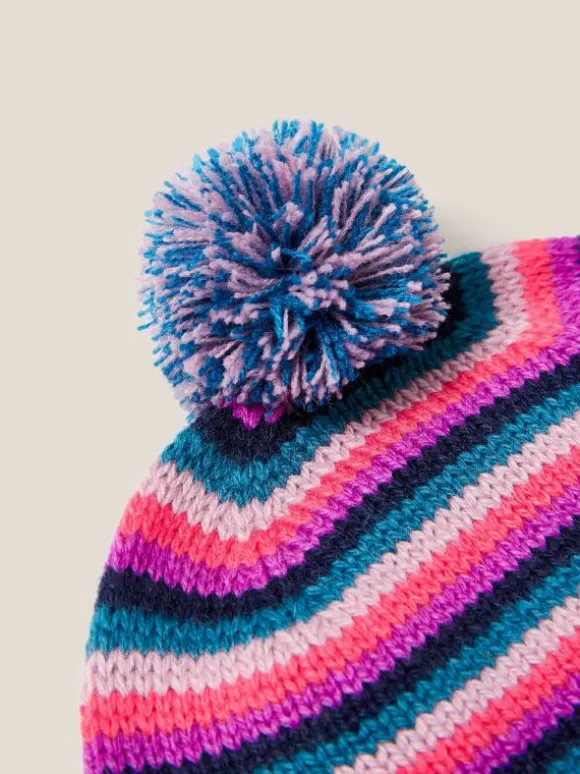 Multi Stripe Hat in PINK MULTI