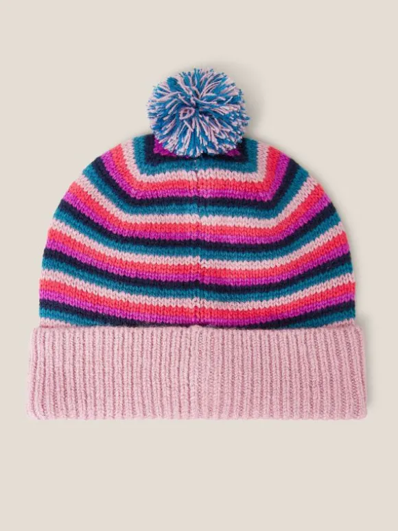 Multi Stripe Hat in PINK MULTI