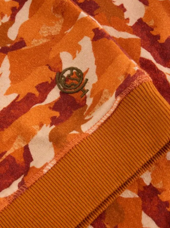 Ned Camo Sweat in ORANGE MULTI