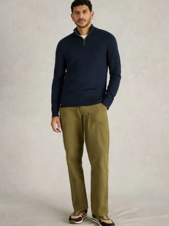 Newport Wool Merino Jumper in DARK NAVY