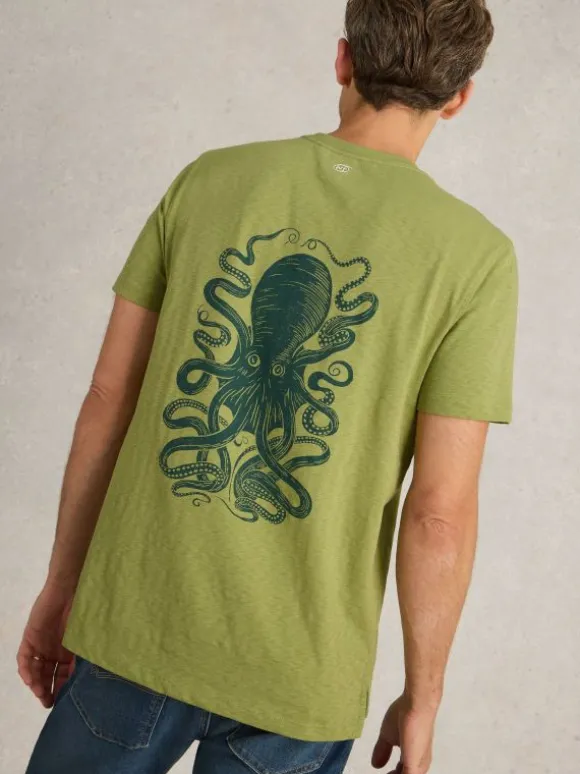 Octopus Graphic Tee in GREEN PRINT