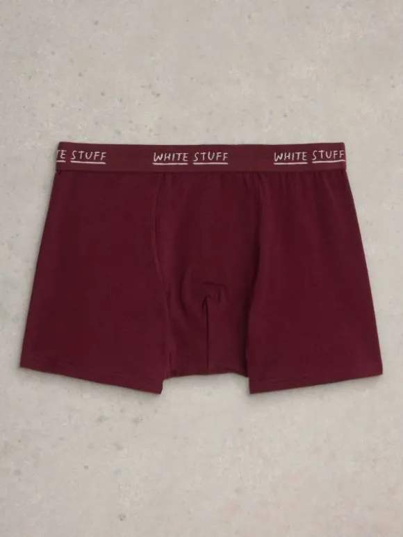 2pack Boxers  Plain  Stripe in PLUM MULTI