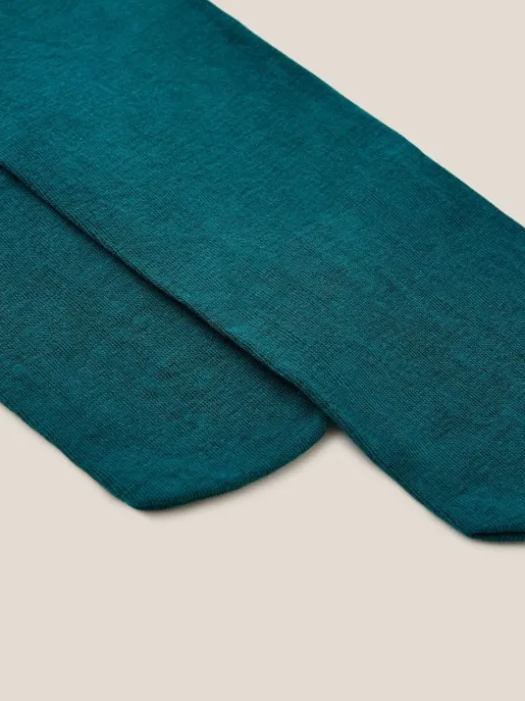 Patty Plain Versatile Cotton Tights in DK TEAL