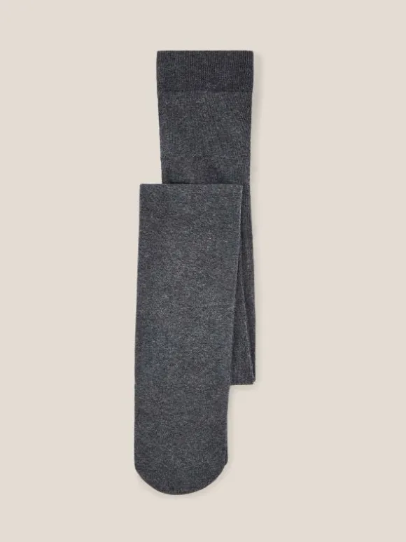 Patty Plain Versatile Cotton Tights in CHARCOAL GREY