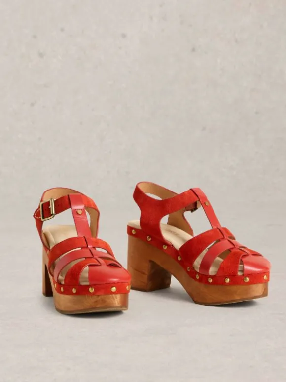 Phoebe Fisherman Clog in RED MULTI