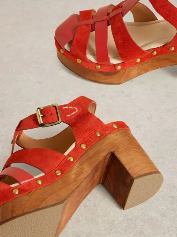 Phoebe Fisherman Clog in RED MULTI