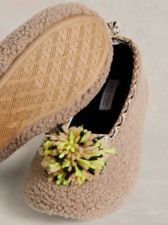 Pom Ballet Slipper in DARK NATURAL