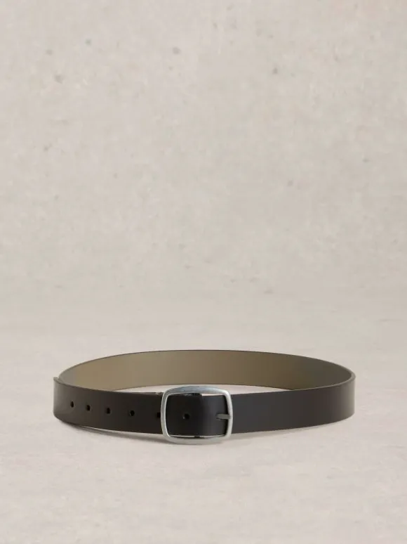 Reversible Leather Belt in BLACK MULTI