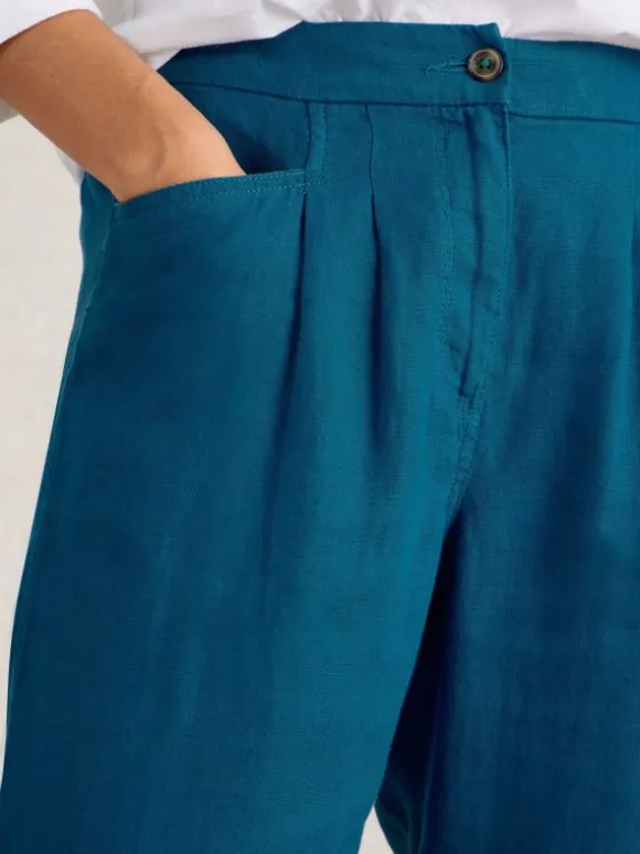 Rowena Linen Trousers in BRIGHT BLUE
