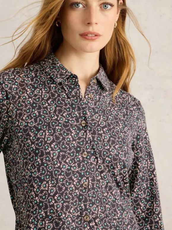 Rua Midi Jersey Dress in GREY PRINT