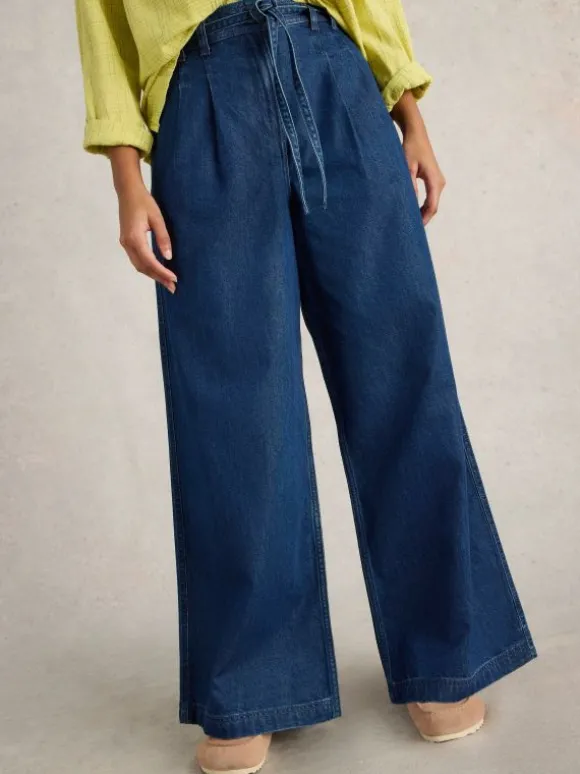 Sasha Wide Leg Jean in MID DENIM