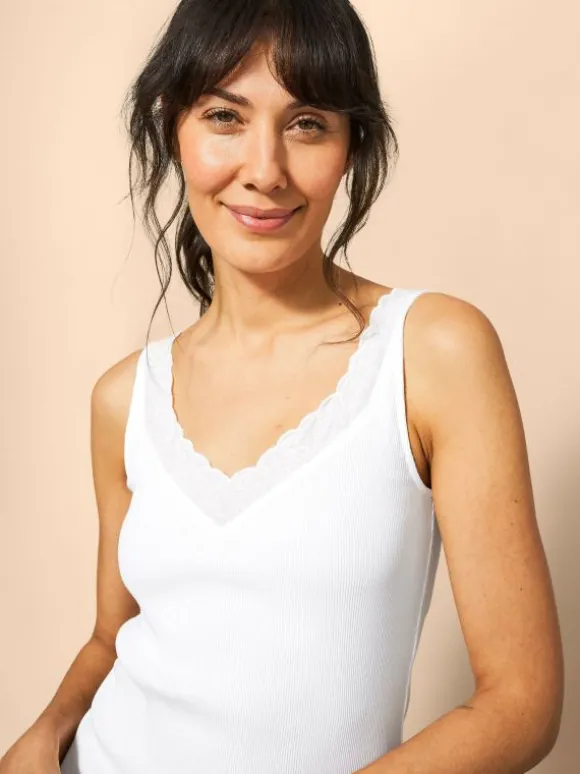 SEABREEZE V NECK VEST in BRILLIANT WHITE