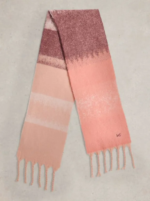 Shelly Skinny Scarf in PINK MULTI