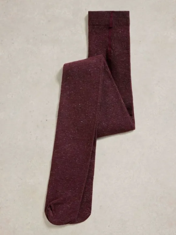 Sienna Sparkle Tights in DK PLUM