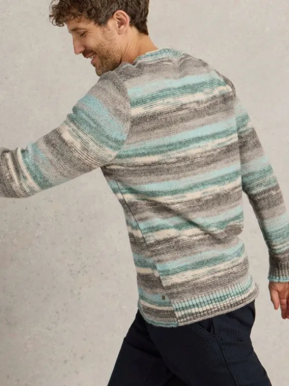 Spacedye Knitted Jumper in BLUE MULTI