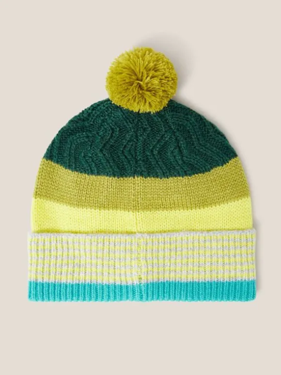 Stripe Hat in GREEN MULTI