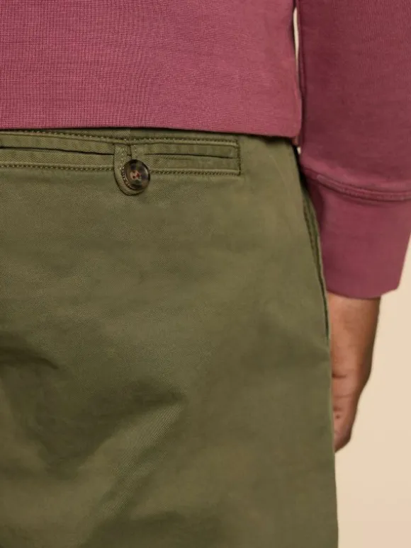 Sutton Organic Chino Trouser in KHAKI GREEN