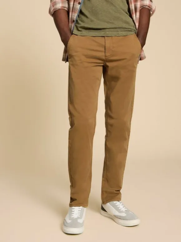 Sutton Organic Chino Trouser in MID BROWN