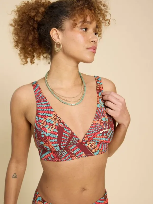 Tabitha Bikini Top in RED PRINT