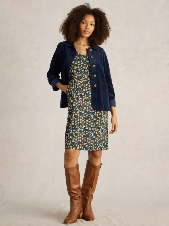 Tallie Jersey Dress in GREEN PRINT