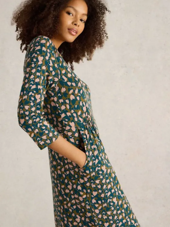 Tallie Jersey Dress in GREEN PRINT