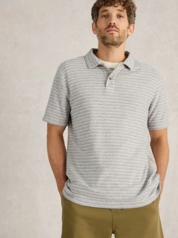 Taylor Stripe Polo in NAVY MULTI