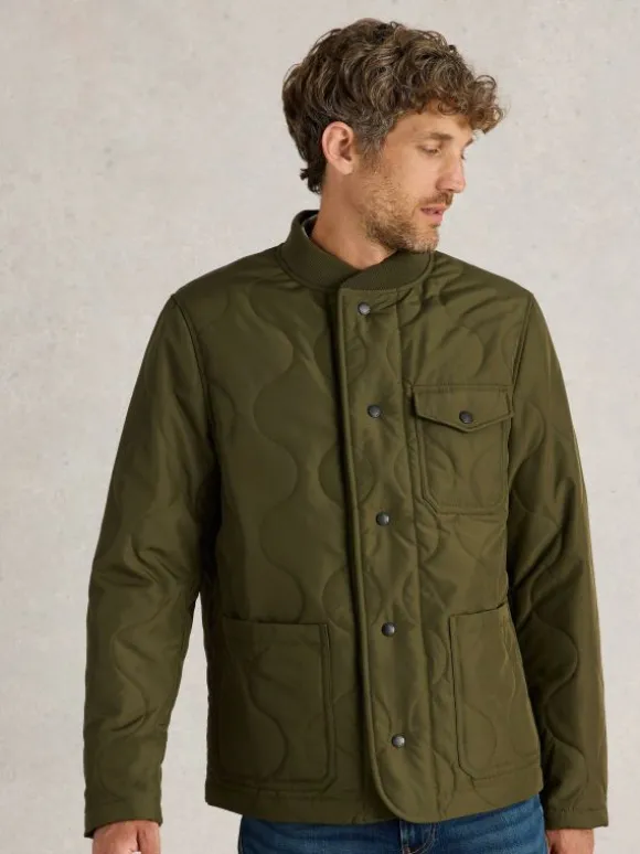 Tenby Quilted Jacket in KHAKI GREEN