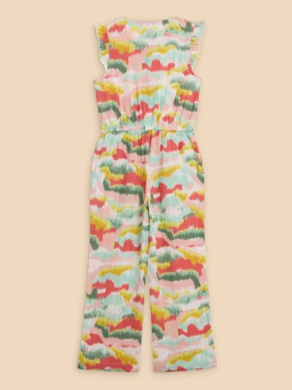 Tie Dye Printed Jumpsuit in PINK MULTI