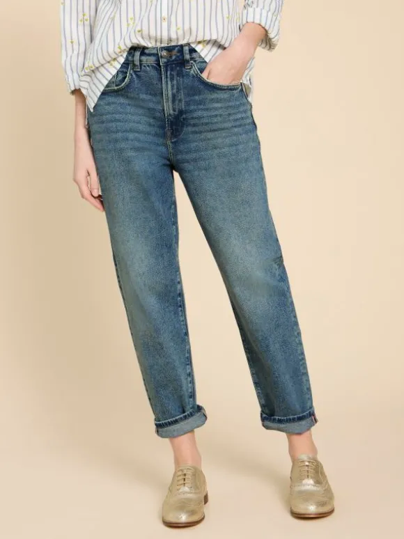 Tilly Tapered Full Length Jean in MID DENIM