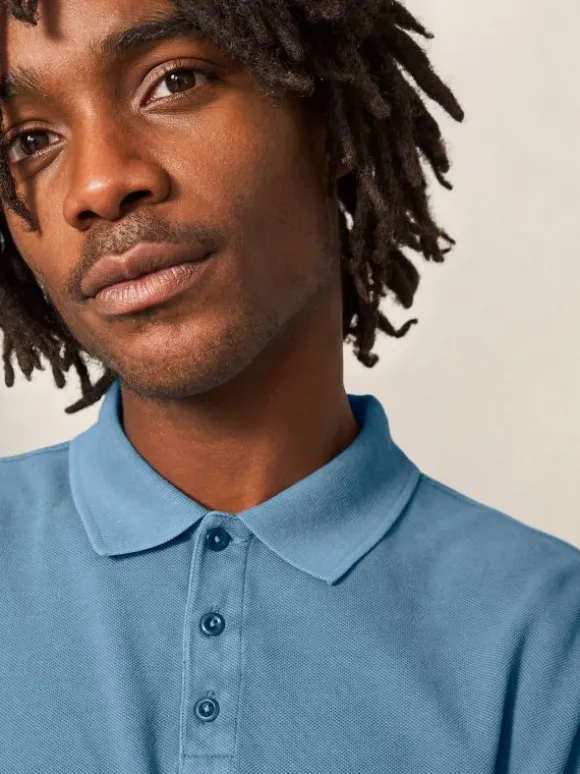 Utility Polo in CHAMBRAY BLUE