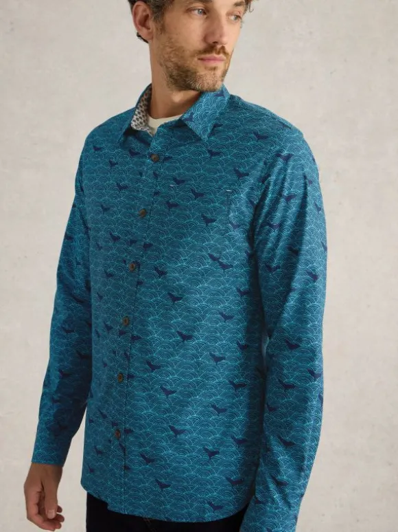 Waves Printed Shirt in BLUE PRINT