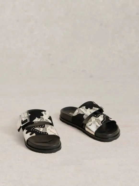 Whitney Western Slider in BLACK MULTI