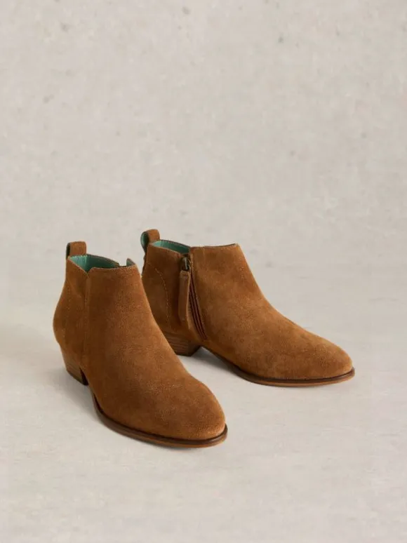 Willow Suede Ankle Boot in MID TAN