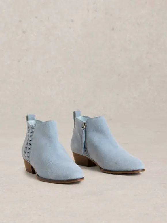 Willow Weave Ankle Boot in LIGHT BLUE