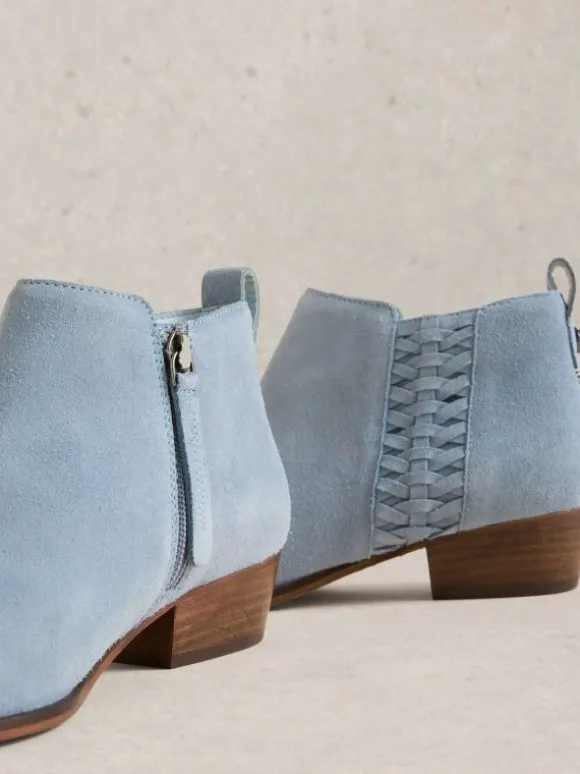 Willow Weave Ankle Boot in LIGHT BLUE