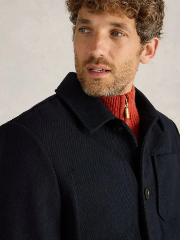 Wool Chore Jacket in DARK NAVY