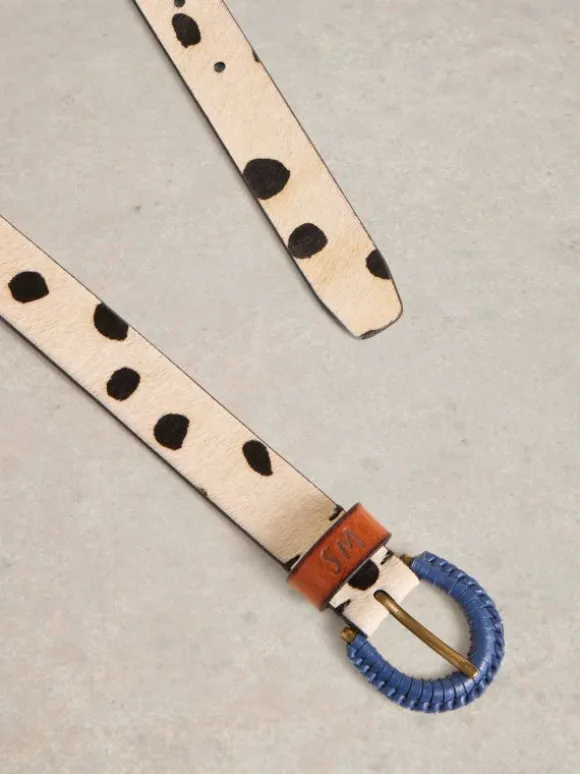 Woven Buckle Belt in NATURAL MULTI